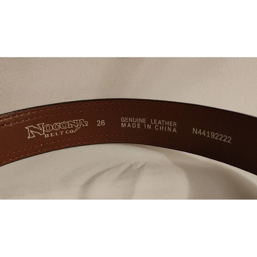 NEW Nocona‎ Mossy Oak Leather Belt Boys Mens Sz 26 Brown Camouflage Hunting